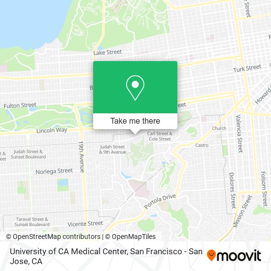 Mapa de University of CA Medical Center