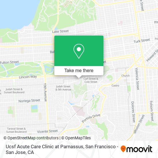 Mapa de Ucsf Acute Care Clinic at Parnassus