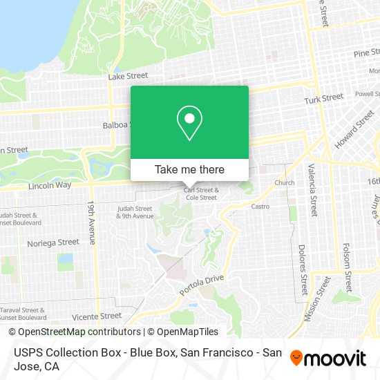 USPS Collection Box - Blue Box map