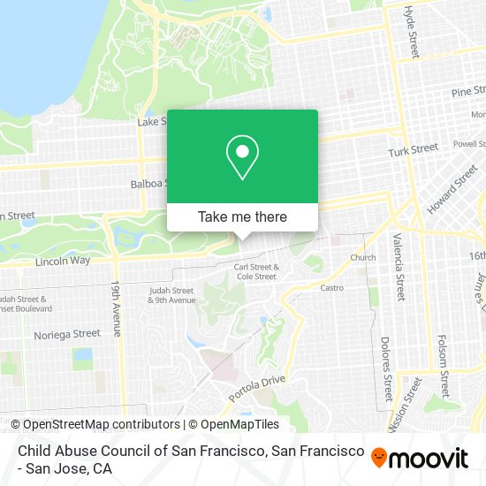 Child Abuse Council of San Francisco map