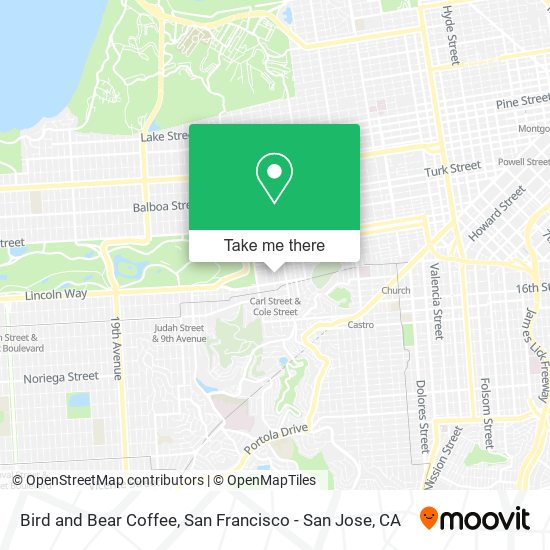 Bird and Bear Coffee map