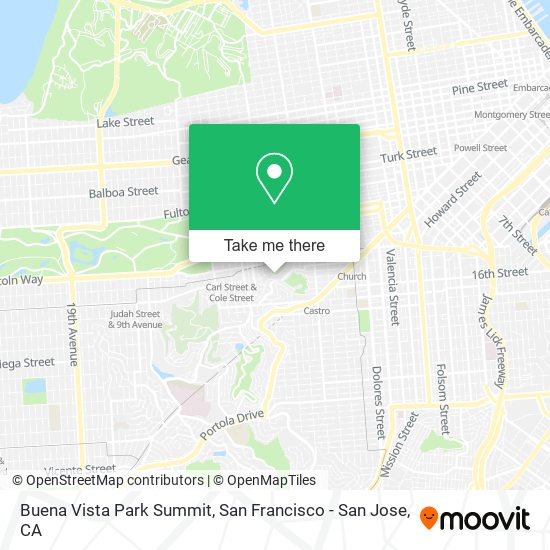 Buena Vista Park Summit map