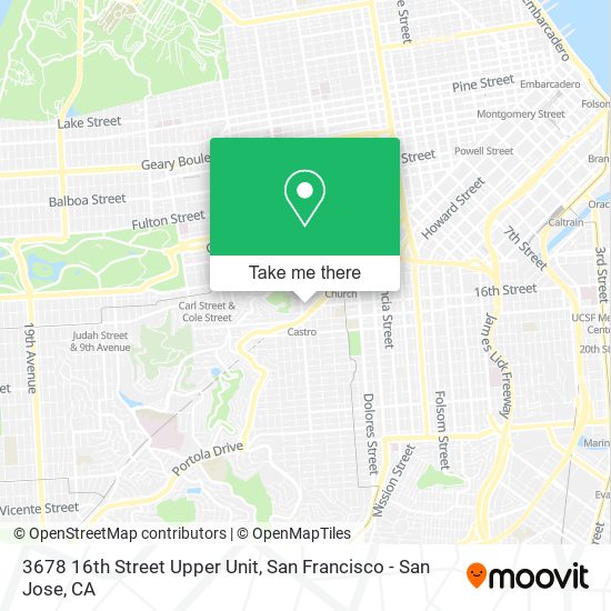 3678 16th Street Upper Unit map