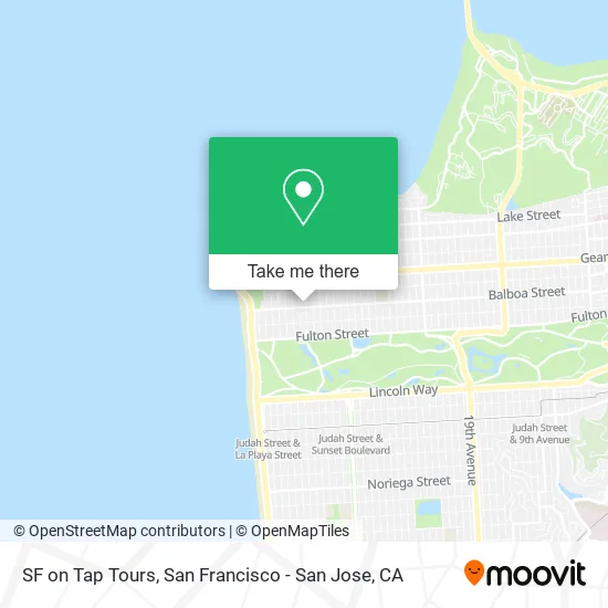 Mapa de SF on Tap Tours
