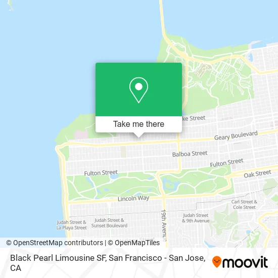 Mapa de Black Pearl Limousine SF