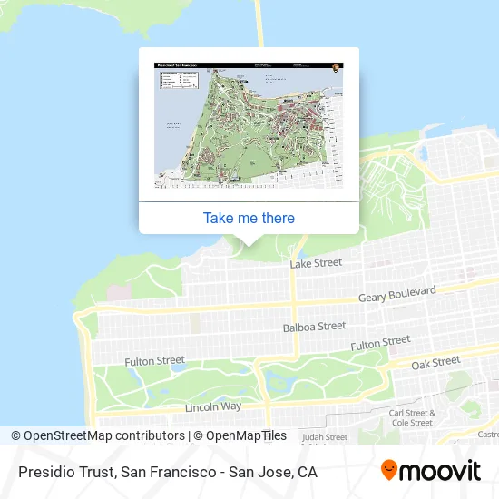Presidio Trust map