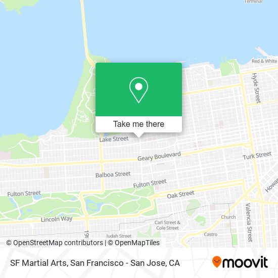 SF Martial Arts map