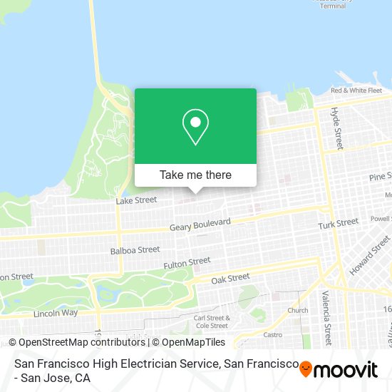 San Francisco High Electrician Service map