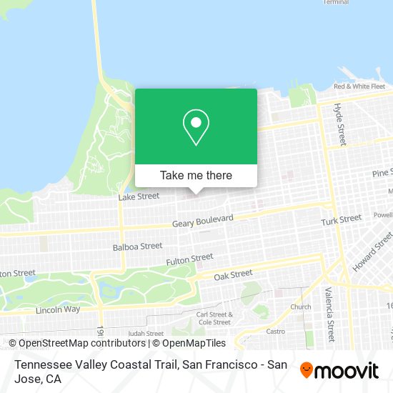 Mapa de Tennessee Valley Coastal Trail