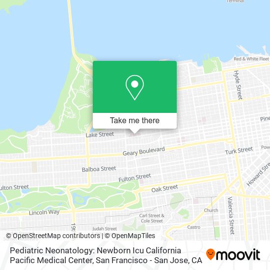 Mapa de Pediatric Neonatology: Newborn Icu California Pacific Medical Center