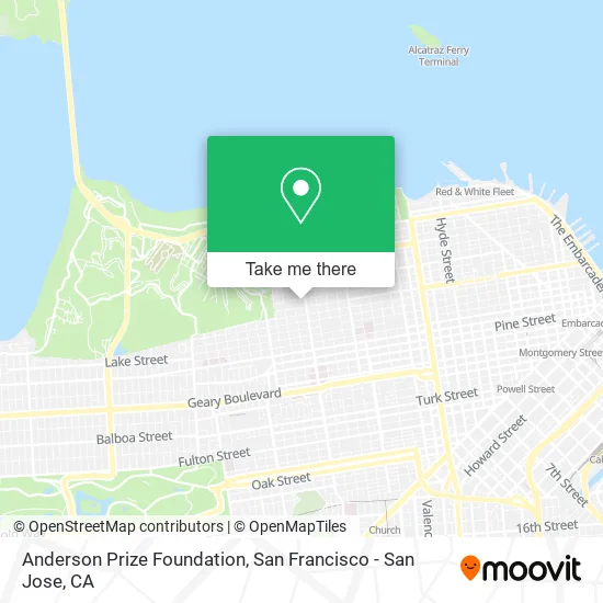 Mapa de Anderson Prize Foundation