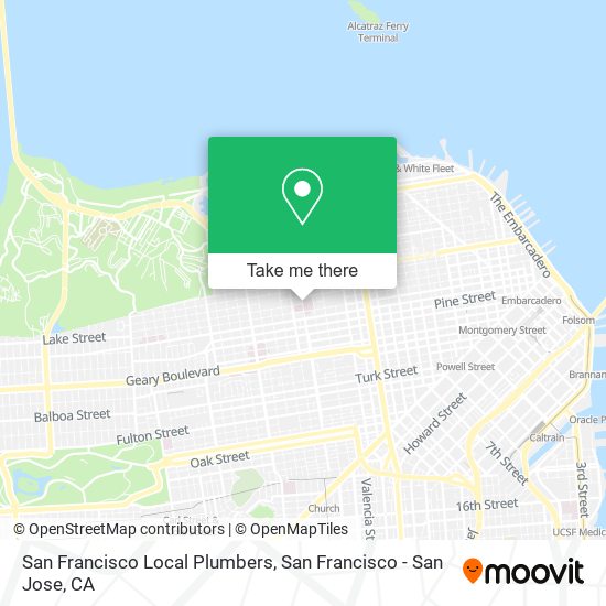 San Francisco Local Plumbers map