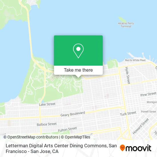 Letterman Digital Arts Center Dining Commons map