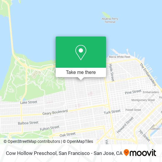 Mapa de Cow Hollow Preschool