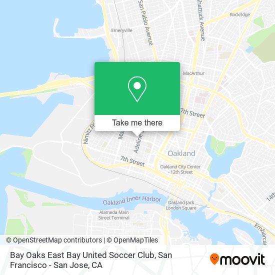 Bay Oaks East Bay United Soccer Club map