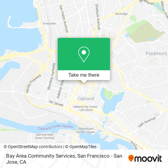 Bay Area Community Services map