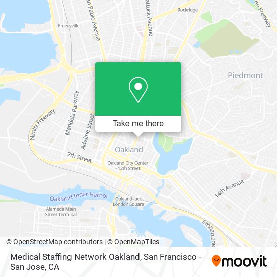 Medical Staffing Network Oakland map