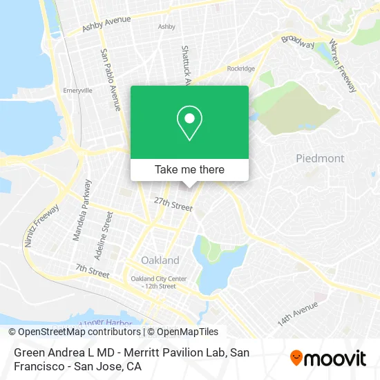 Green Andrea L MD - Merritt Pavilion Lab map