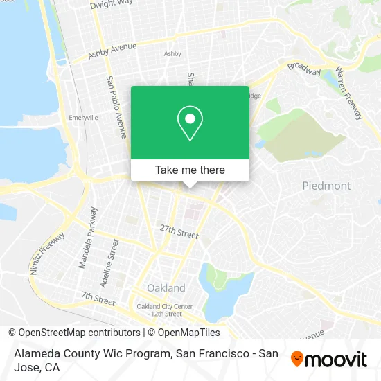 Alameda County Wic Program map
