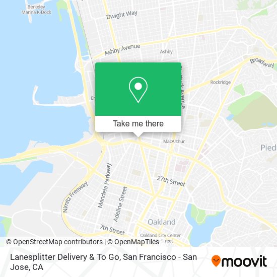 Mapa de Lanesplitter Delivery & To Go