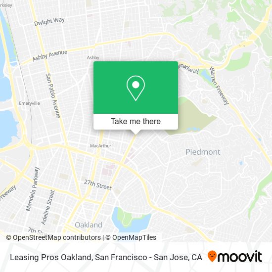 Leasing Pros Oakland map