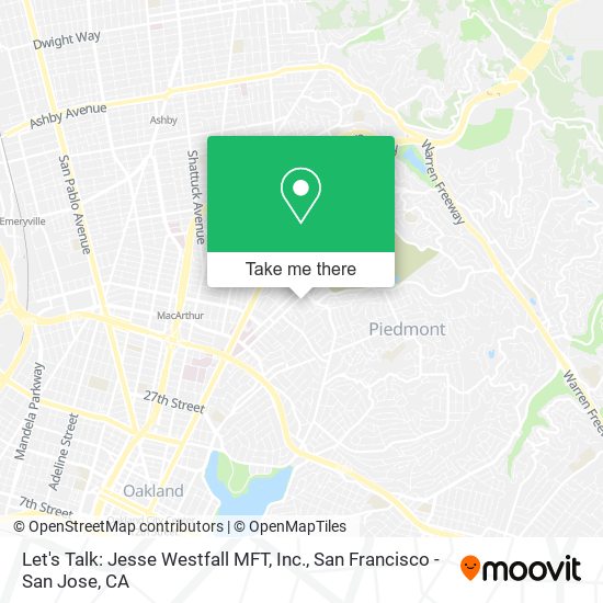 Let's Talk: Jesse Westfall MFT, Inc. map