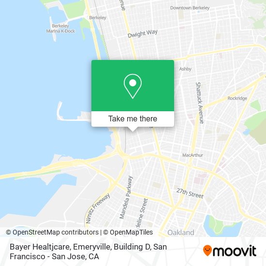 Mapa de Bayer Healtjcare, Emeryville, Building D