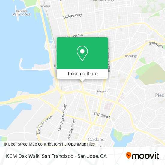 KCM Oak Walk map