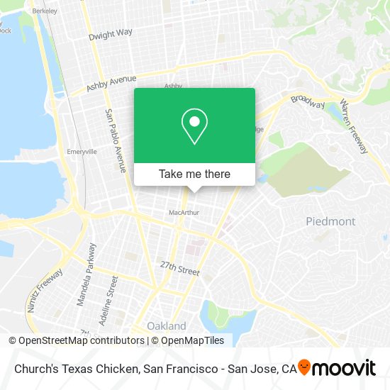 Mapa de Church's Texas Chicken