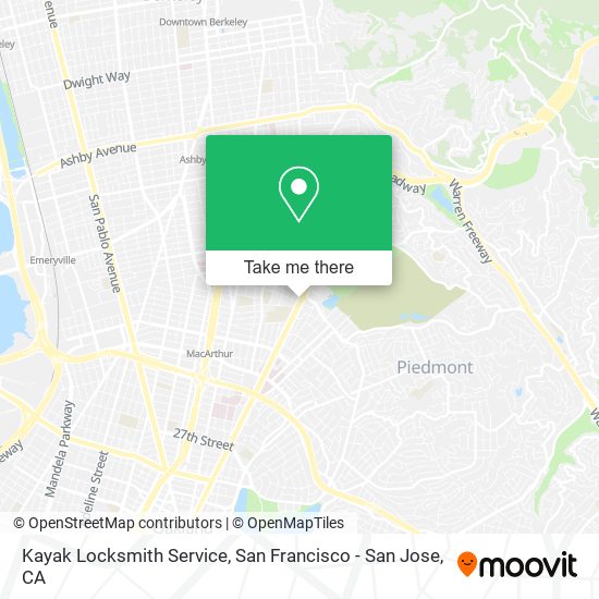 Kayak Locksmith Service map