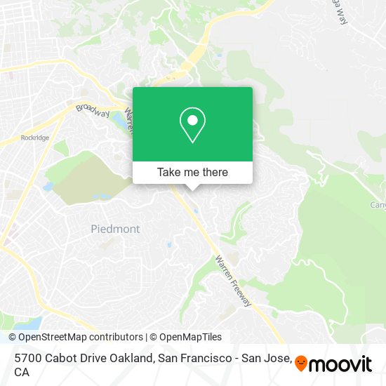 Mapa de 5700 Cabot Drive Oakland