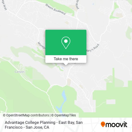 Mapa de Advantage College Planning - East Bay