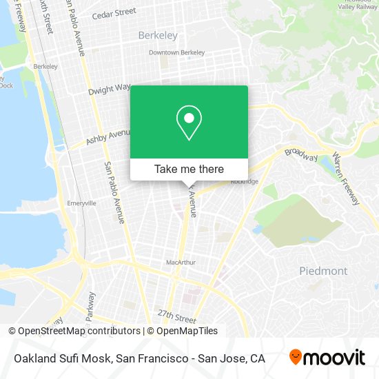 Mapa de Oakland Sufi Mosk