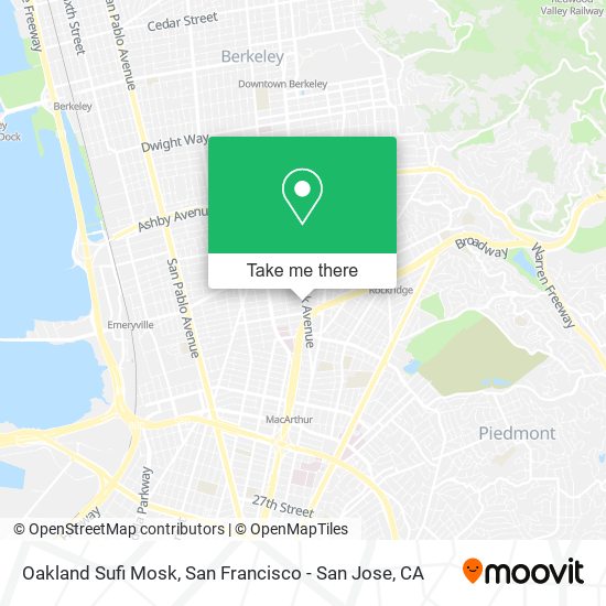 Oakland Sufi Mosk map