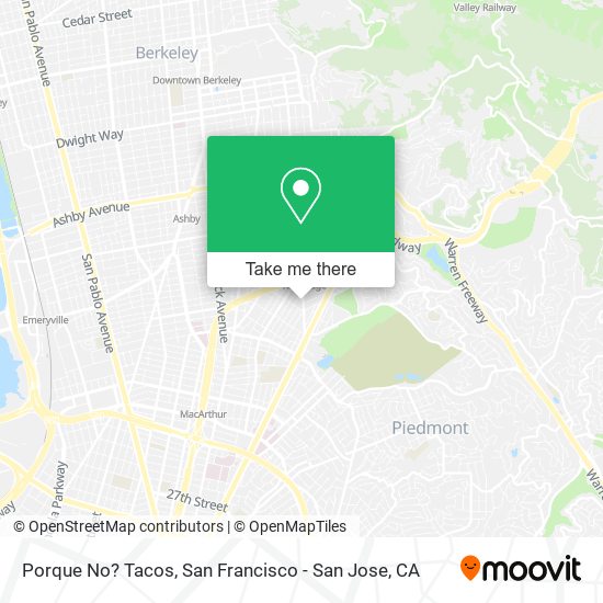 Mapa de Porque No? Tacos