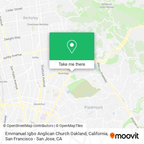 Emmanuel Igbo Anglican Church Oakland, California map