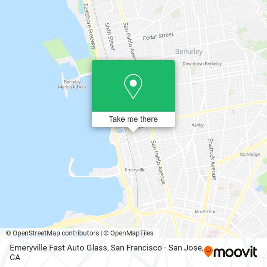 Mapa de Emeryville Fast Auto Glass