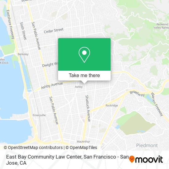 East Bay Community Law Center map