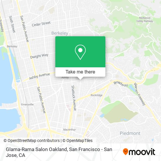 Glama-Rama Salon Oakland map