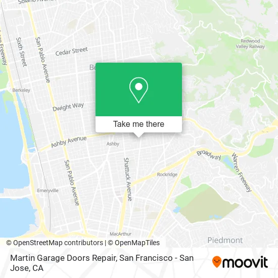 Martin Garage Doors Repair map