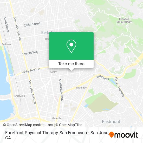 Mapa de Forefront Physical Therapy