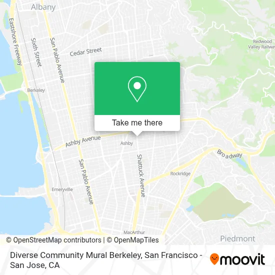 Diverse Community Mural Berkeley map