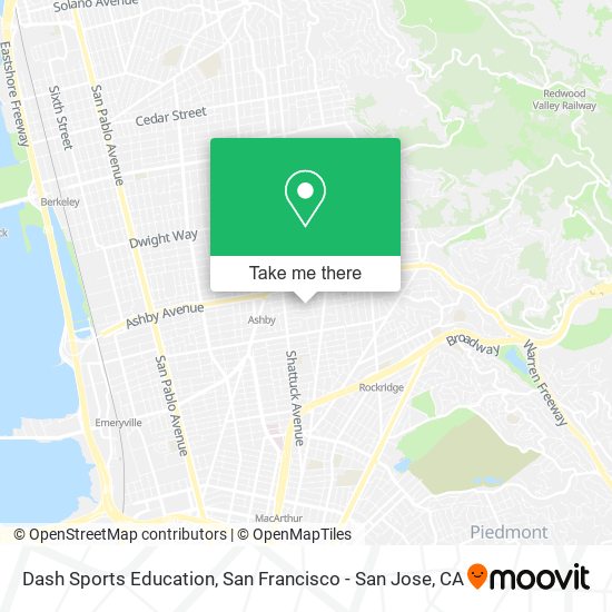 Dash Sports Education map