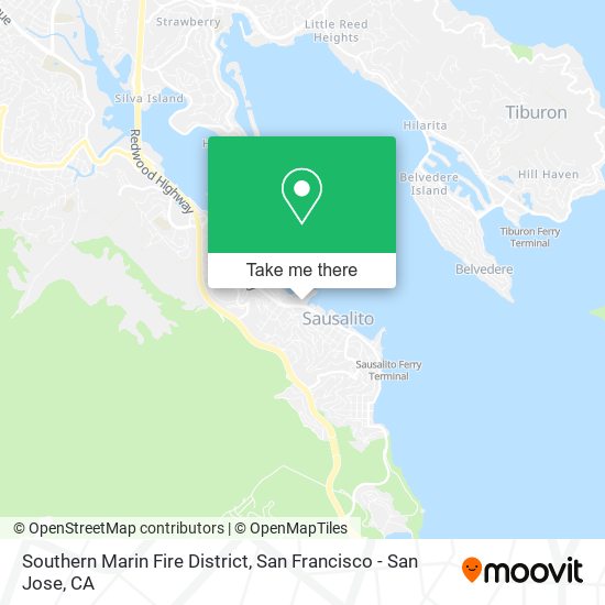 Southern Marin Fire District map