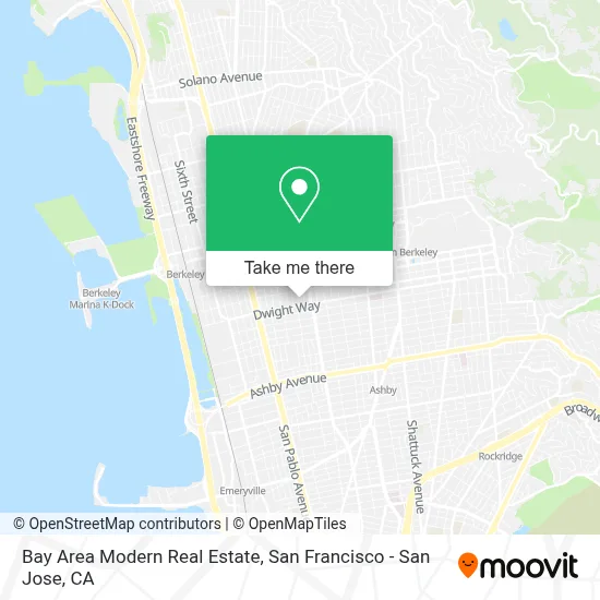 Bay Area Modern Real Estate map