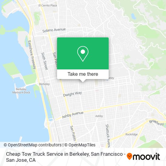 Cheap Tow Truck Service in Berkeley map
