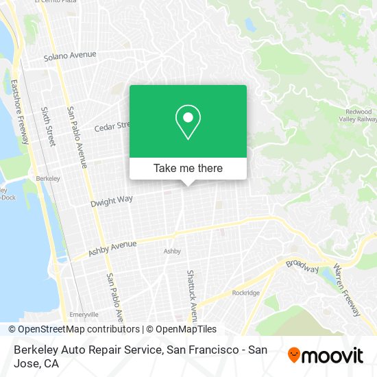 Berkeley Auto Repair Service map