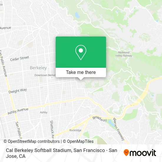 Cal Berkeley Softball Stadium map