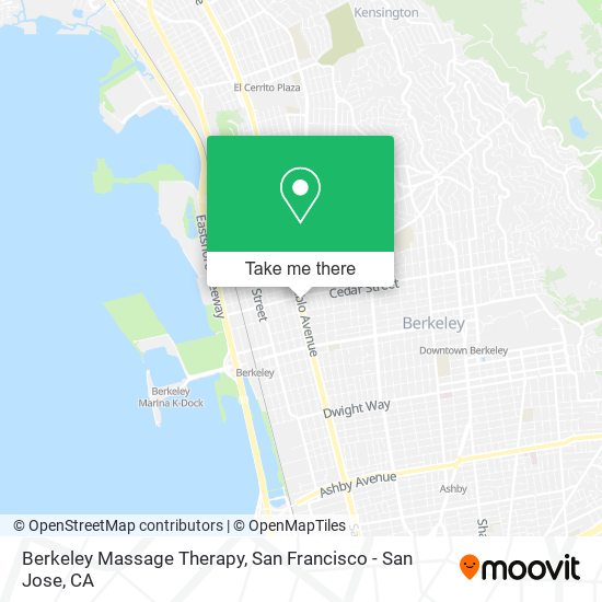 Berkeley Massage Therapy map