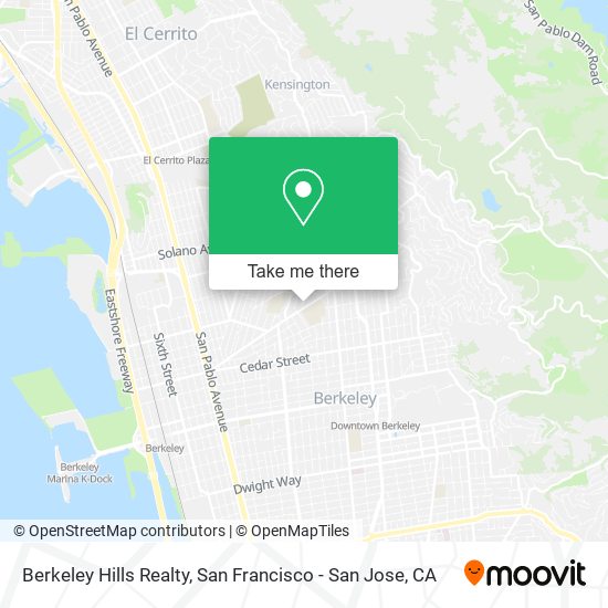 Mapa de Berkeley Hills Realty